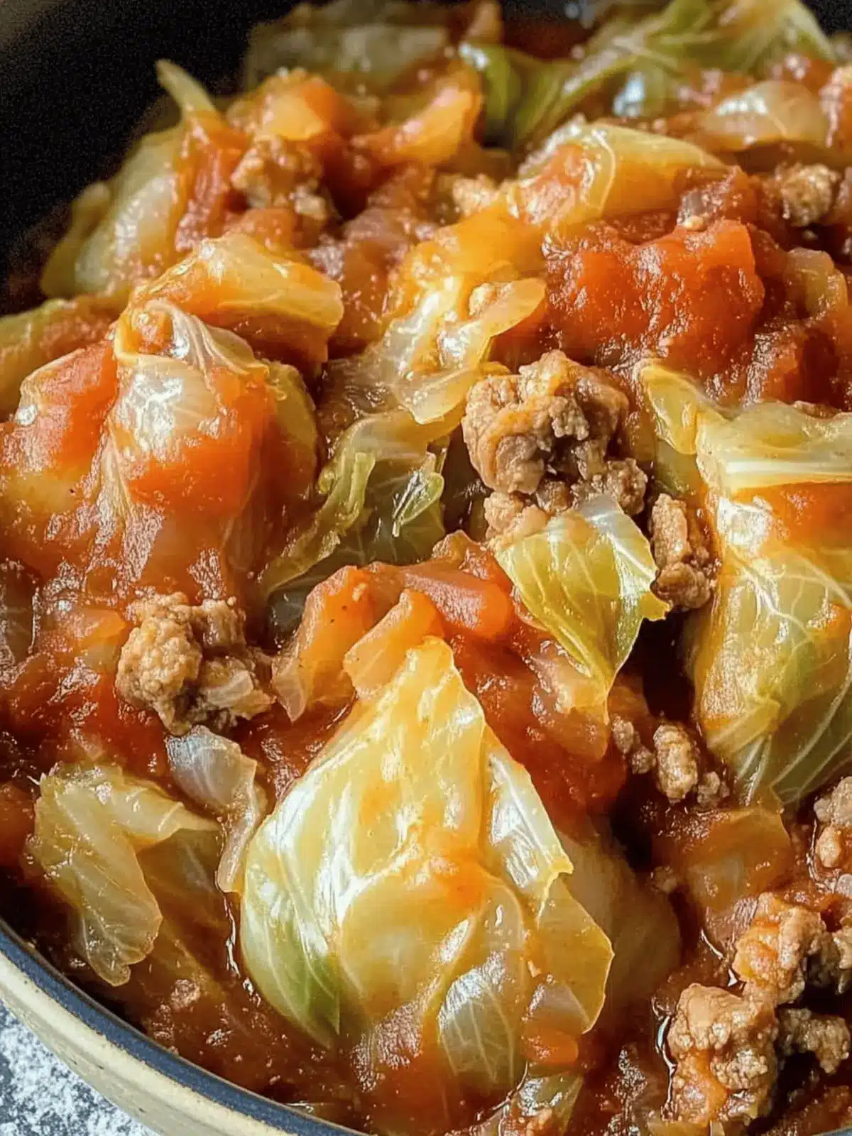 Slow Cooker Unstuffed Cabbage Rolls