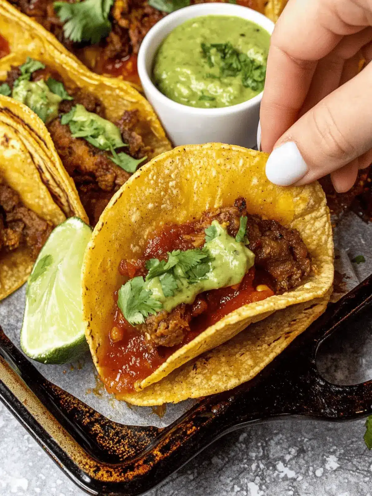 Crispy Baked Beef Tacos