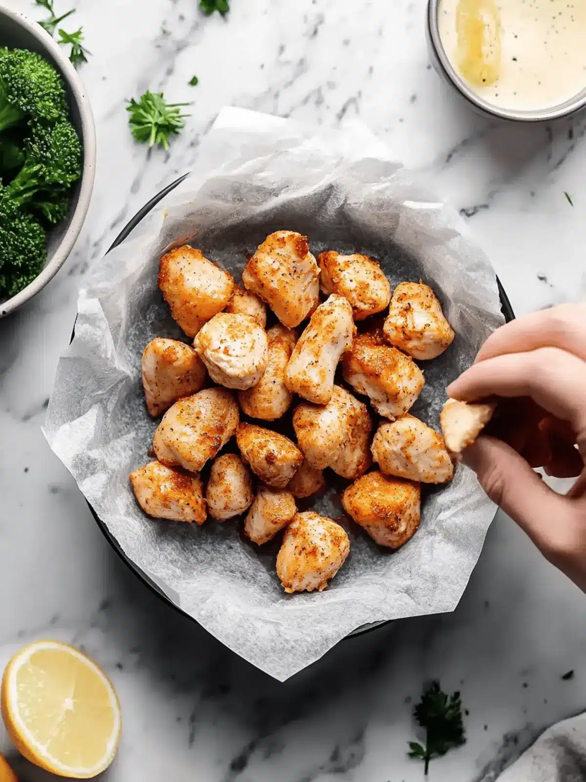 Easy Air Fryer Chicken Bites (Keto, Gluten-Free)