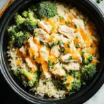 Delicious Crockpot Broccoli Chicken and Rice