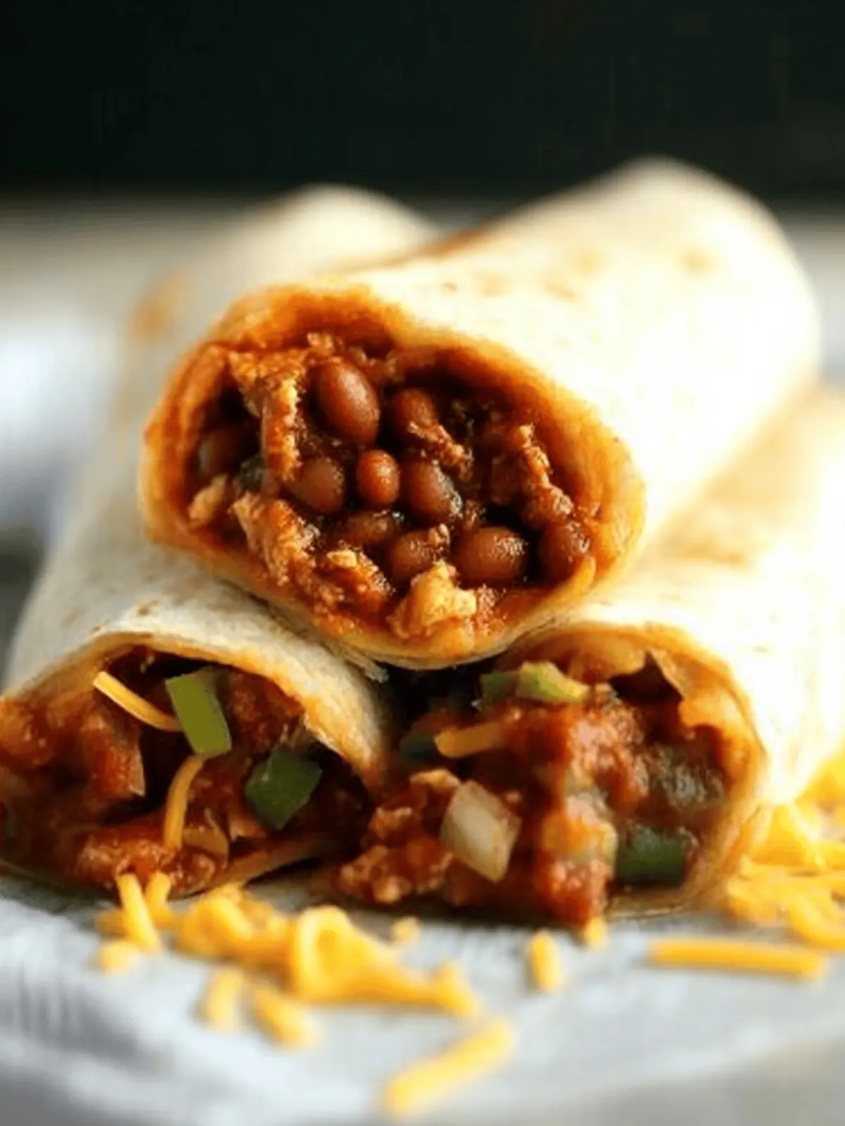 Pork and Bean Burritos