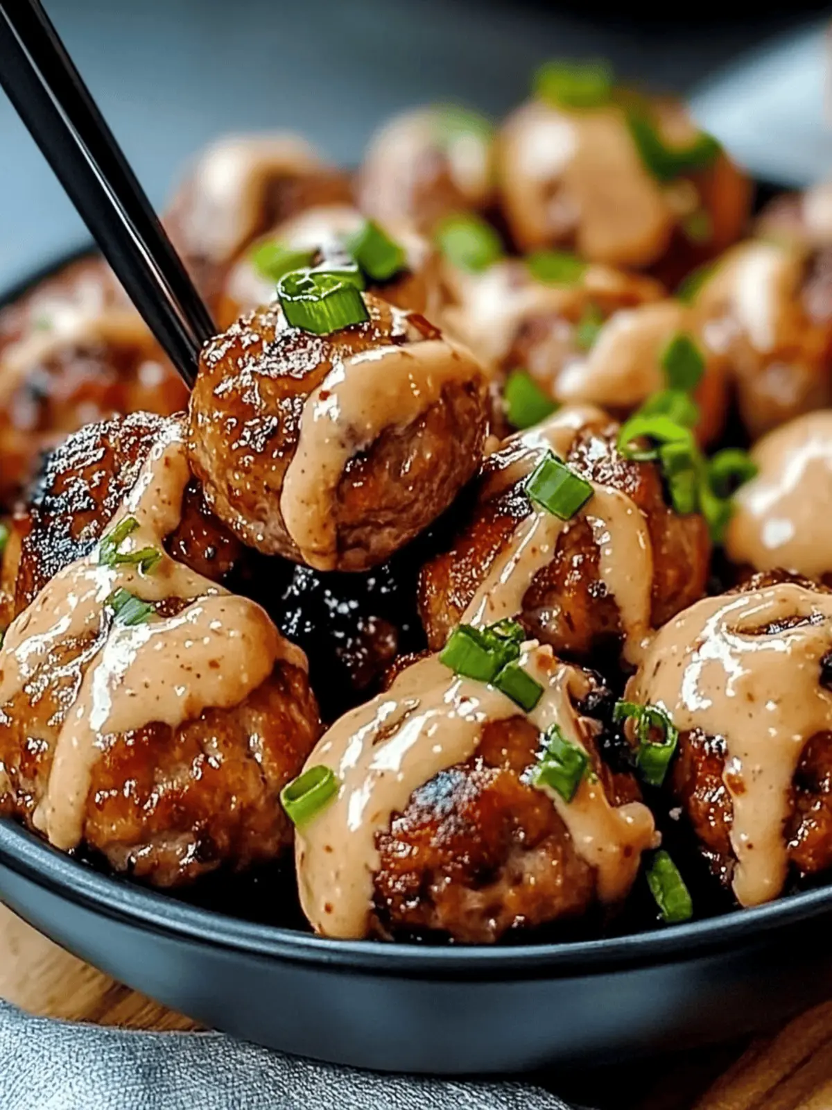 Korean BBQ Meatballs with Spicy Mayo Dip