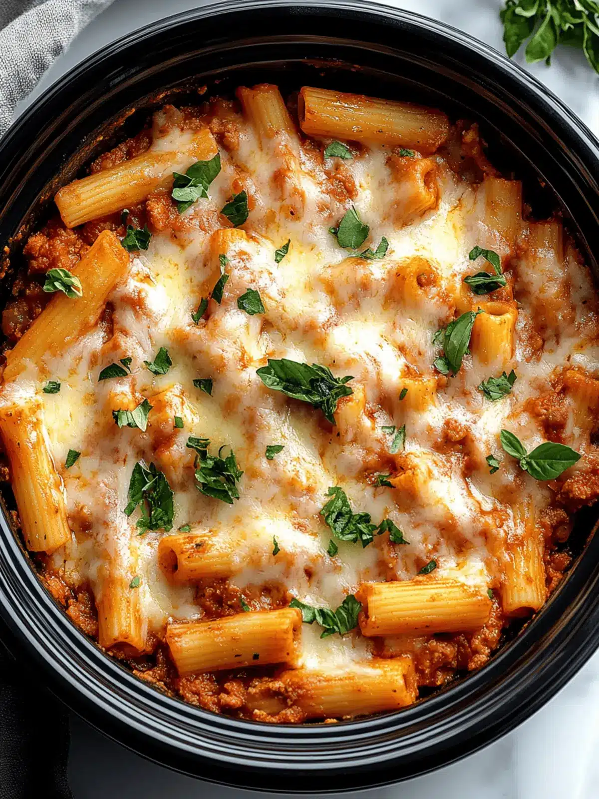Crockpot Baked Ziti