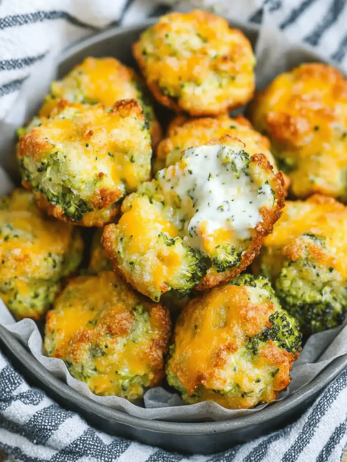 Keto Broccoli Cheddar Bites (less than one net carb each)