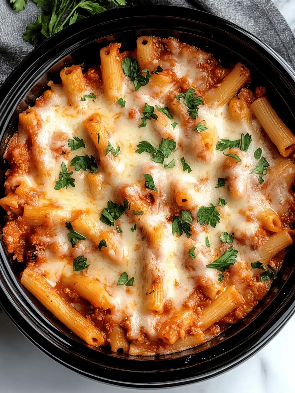 Crockpot Baked Ziti