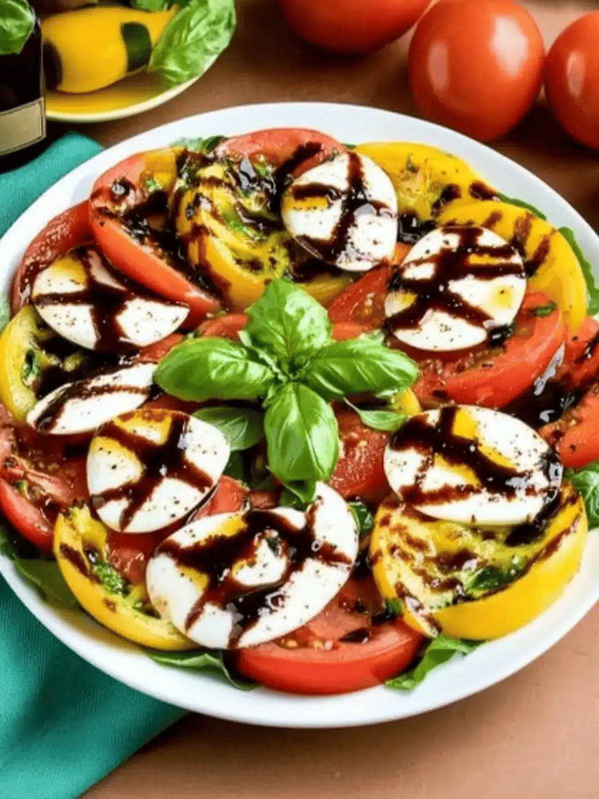 Heirloom Caprese Salad with Balsamic Reduction