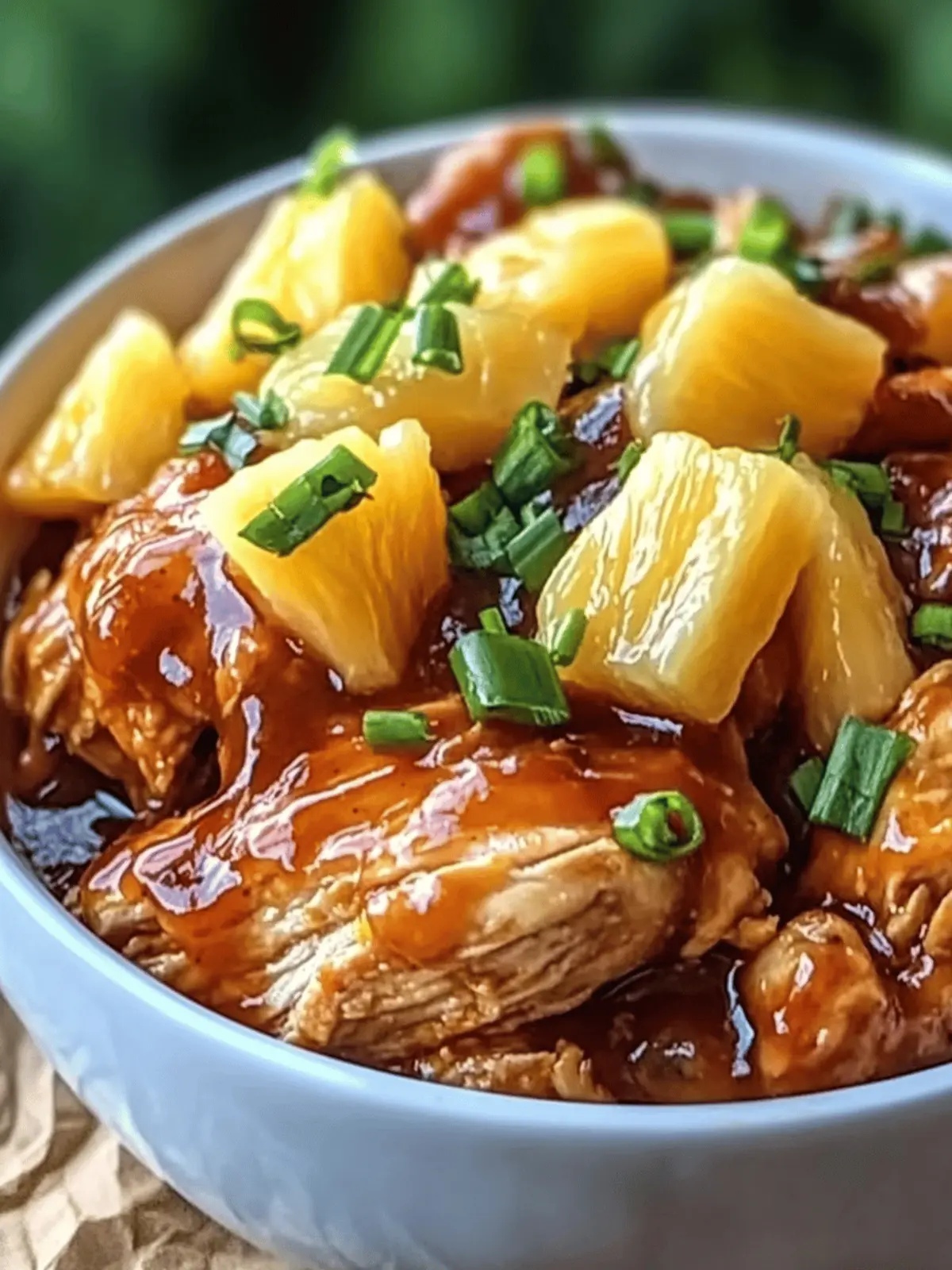 Easy Crockpot Pineapple BBQ Chicken