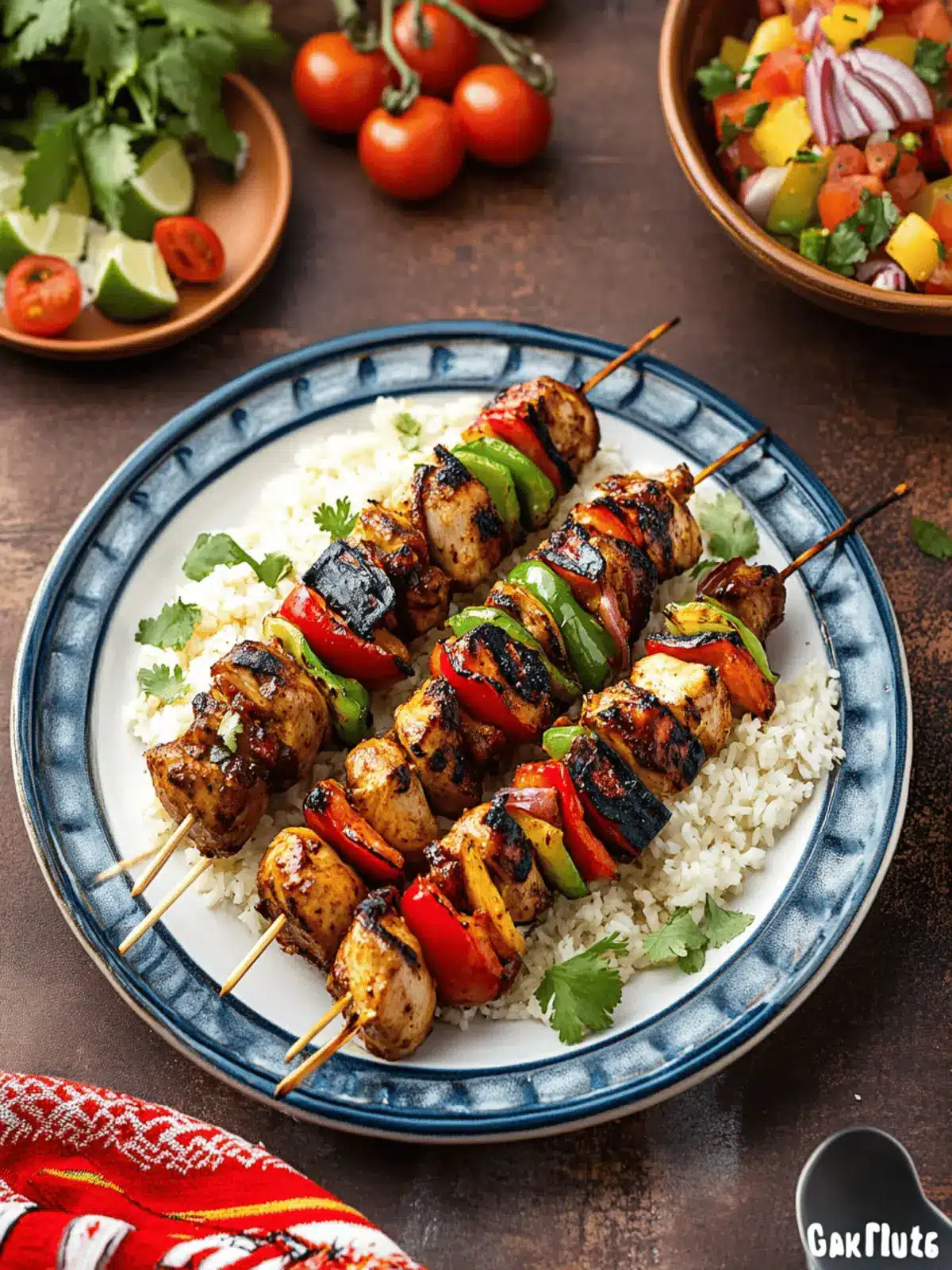 Mexican Barbecue Chicken Skewers