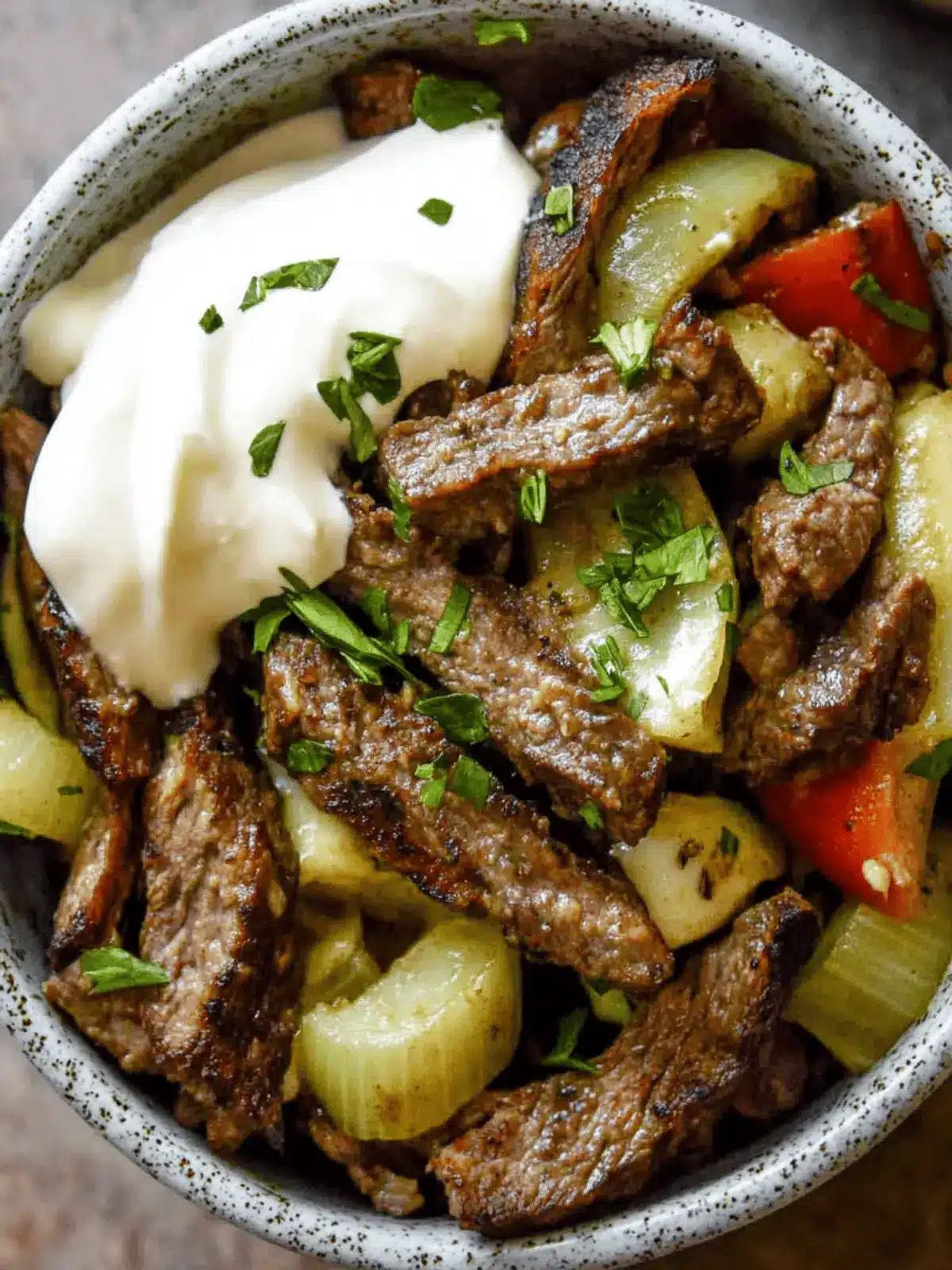 Low Carb Keto Philly Cheesesteak (Philly Cheesesteak in a Bowl)