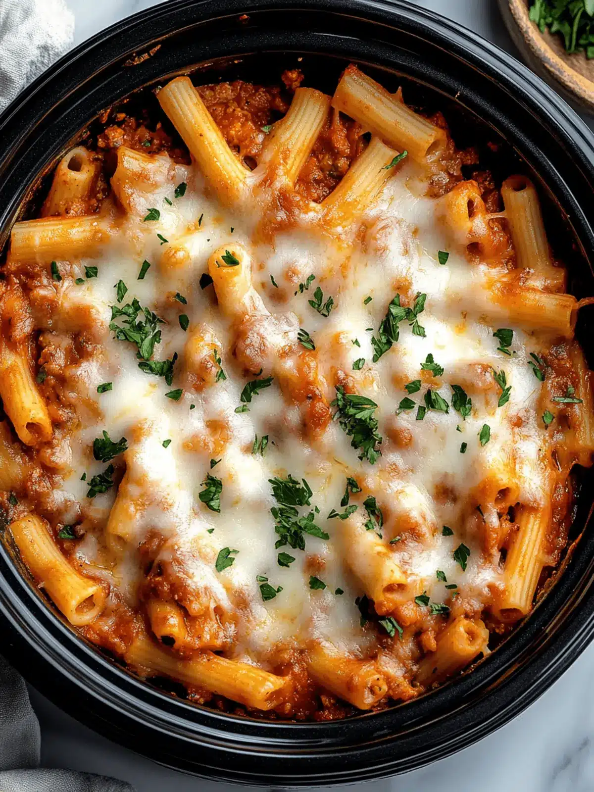 Crockpot Baked Ziti