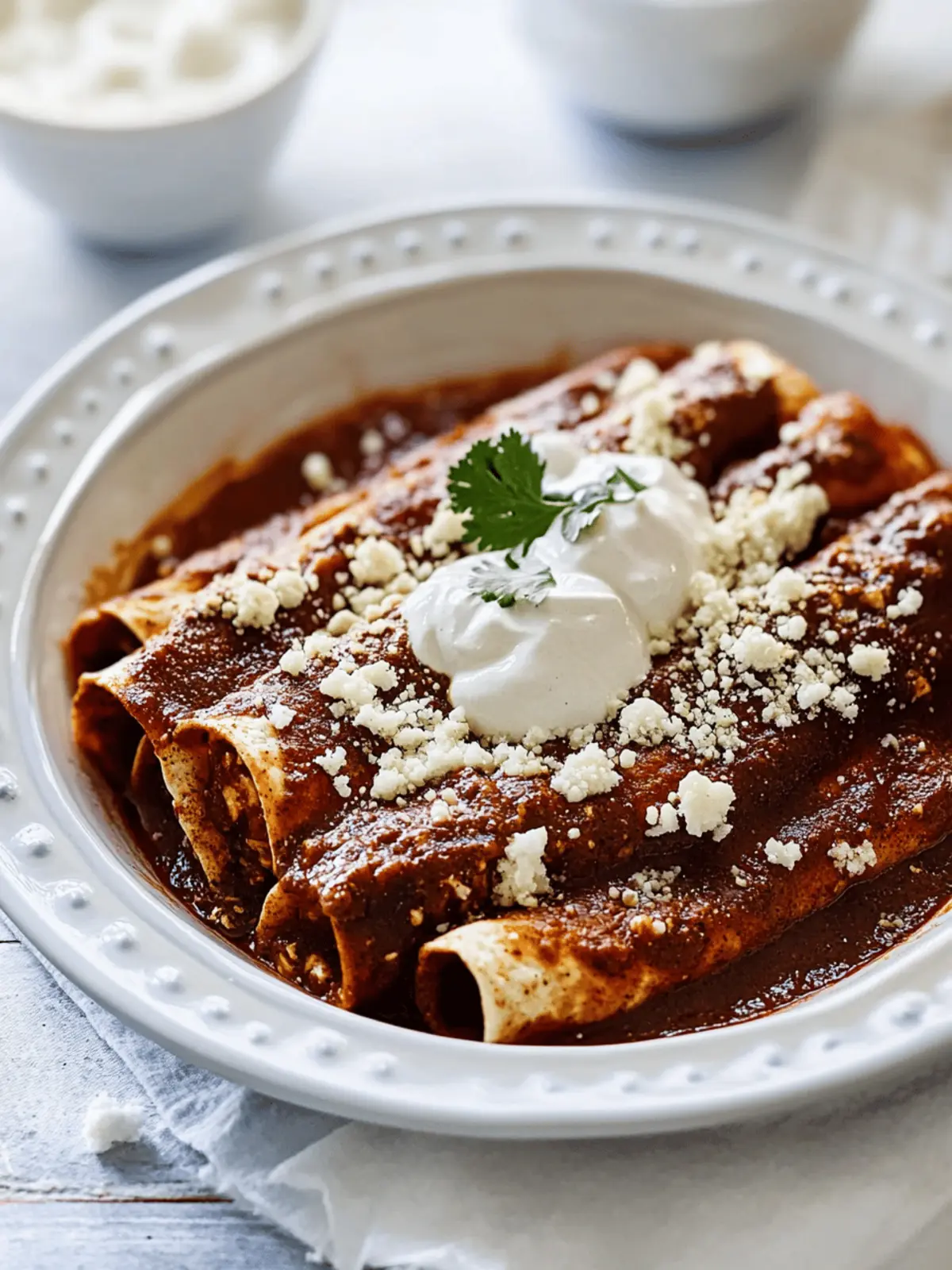 chicken mole enchiladas