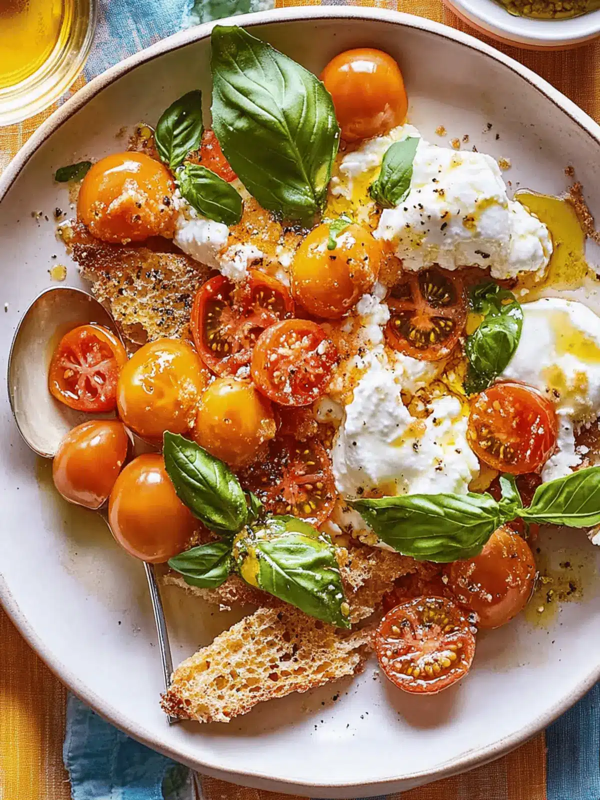 Sun Gold Tomato Caprese with Burrata