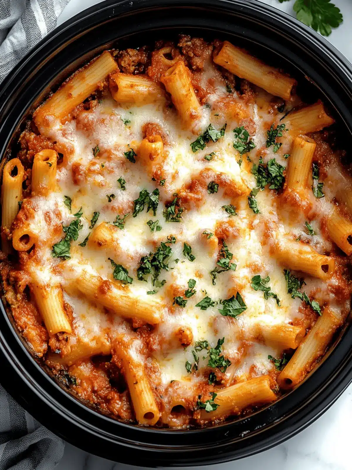 Crockpot Baked Ziti