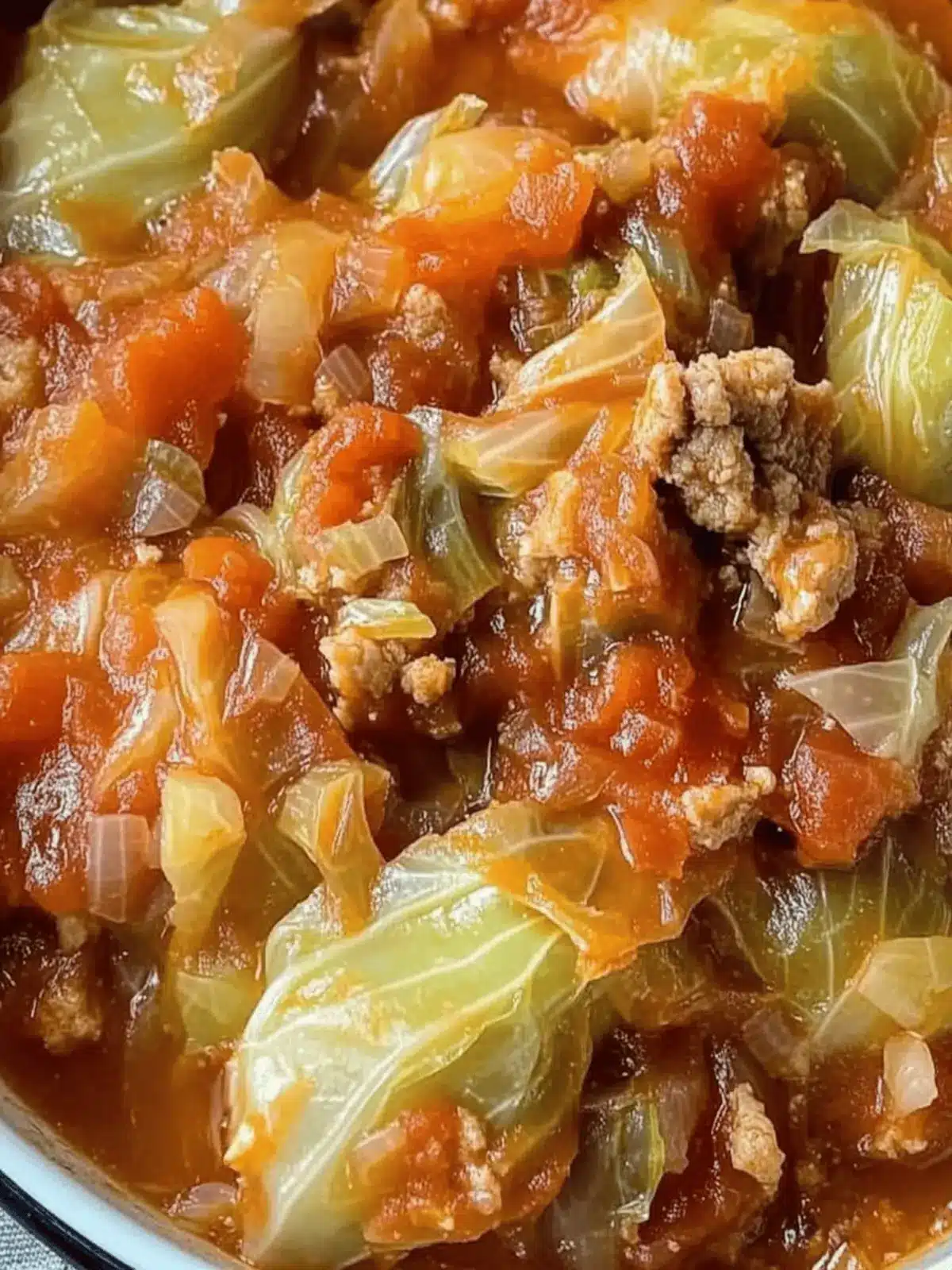 Slow Cooker Unstuffed Cabbage Rolls