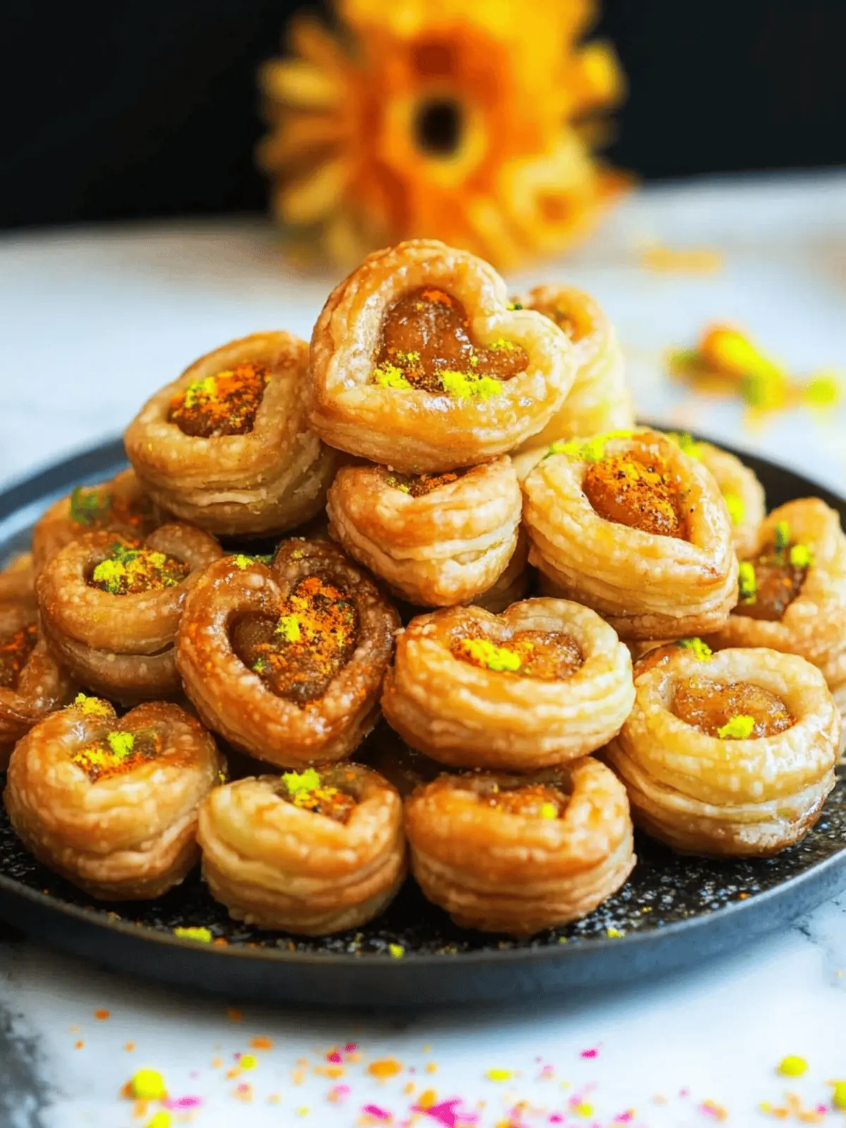 Gujiya Hearts (Flaky, Fun, and Full of Flavor!) for Diwali Celebration