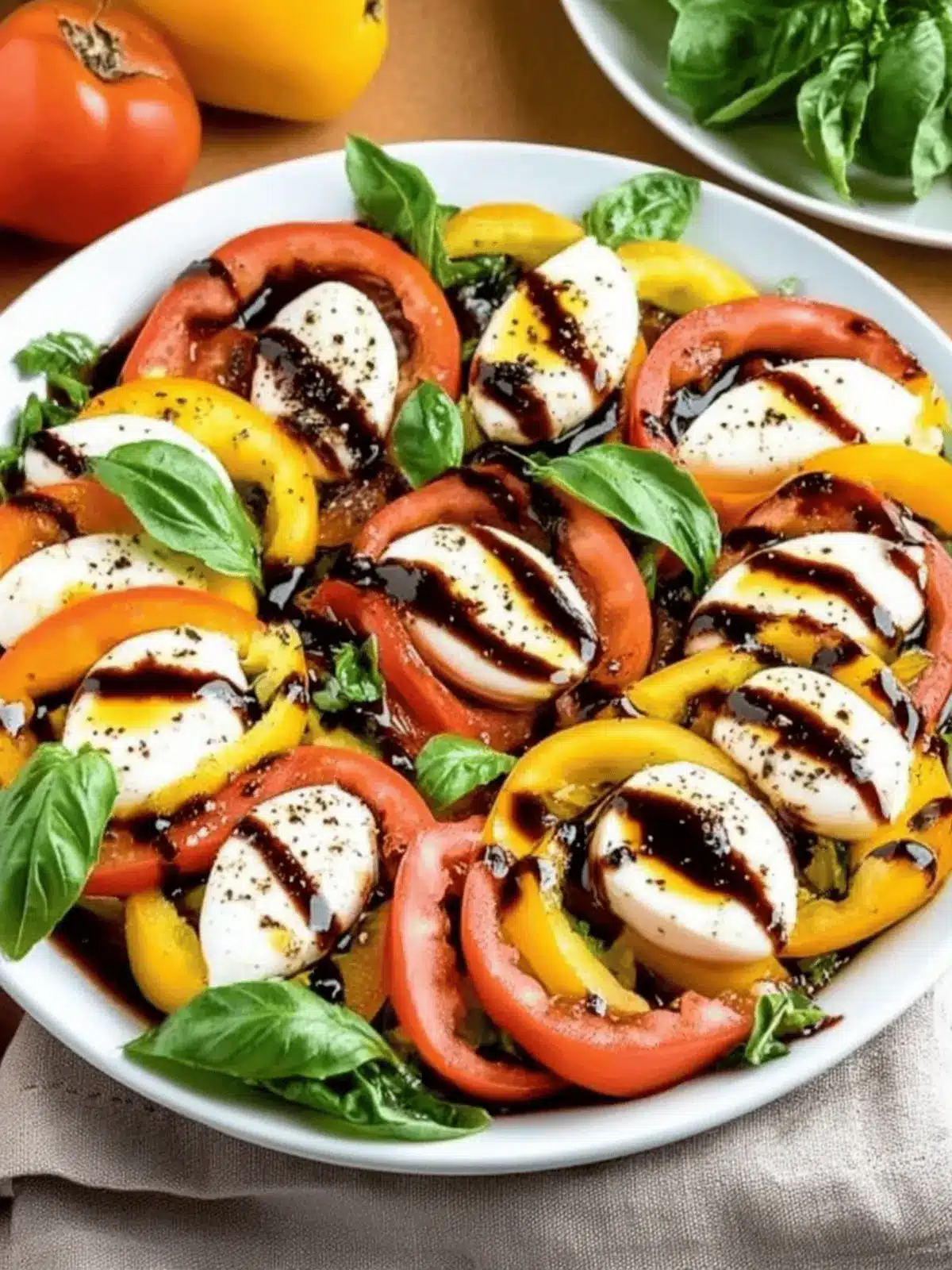 Heirloom Caprese Salad with Balsamic Reduction