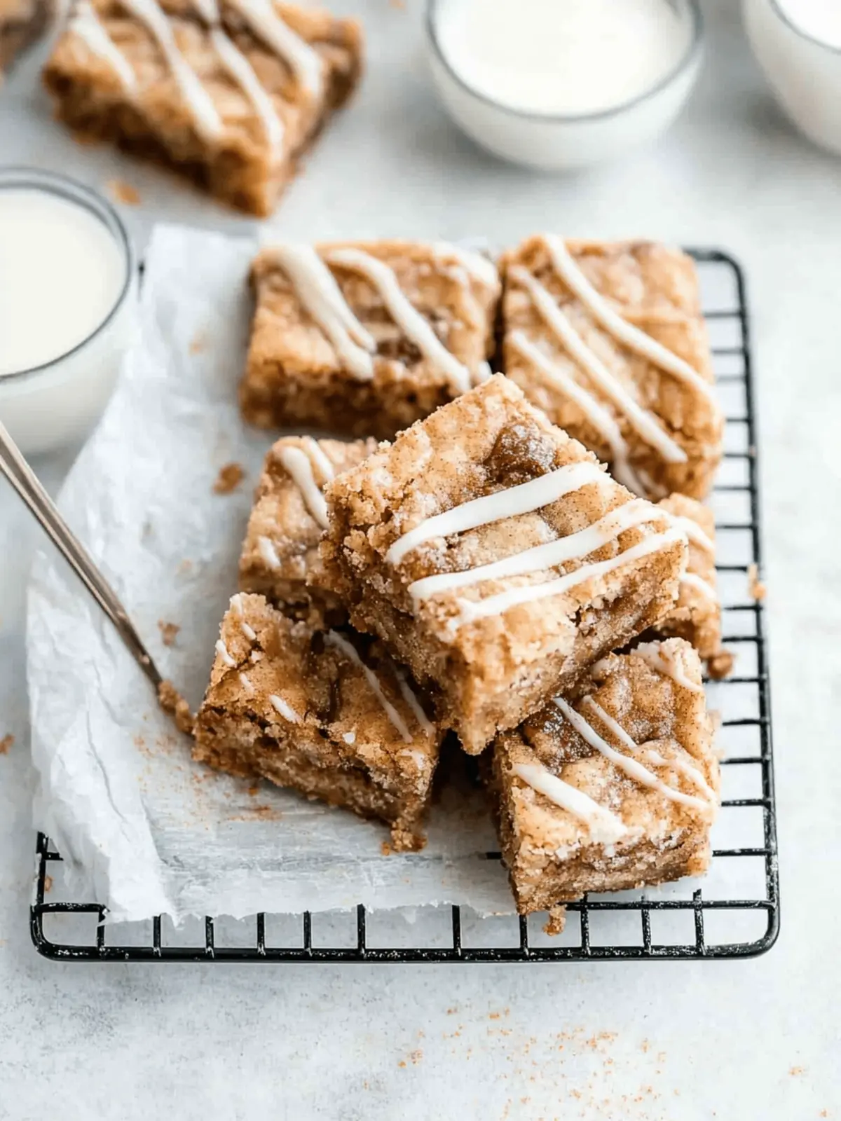 Cinnamon Roll Blondies