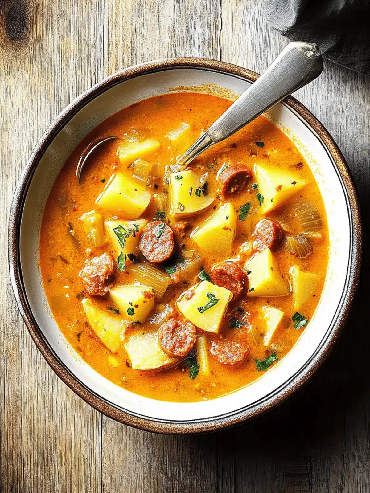 Spanish Potato Soup with Chorizo