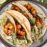 Cilantro Lime Shrimp Tacos with Creamy Slaw