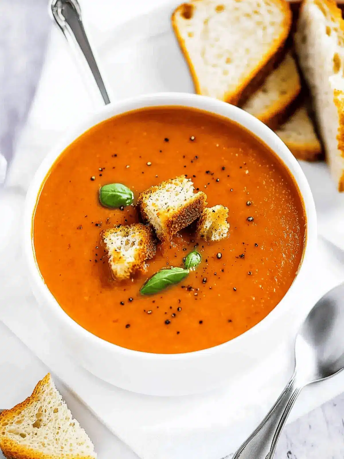 Roasted Tomato Basil Soup