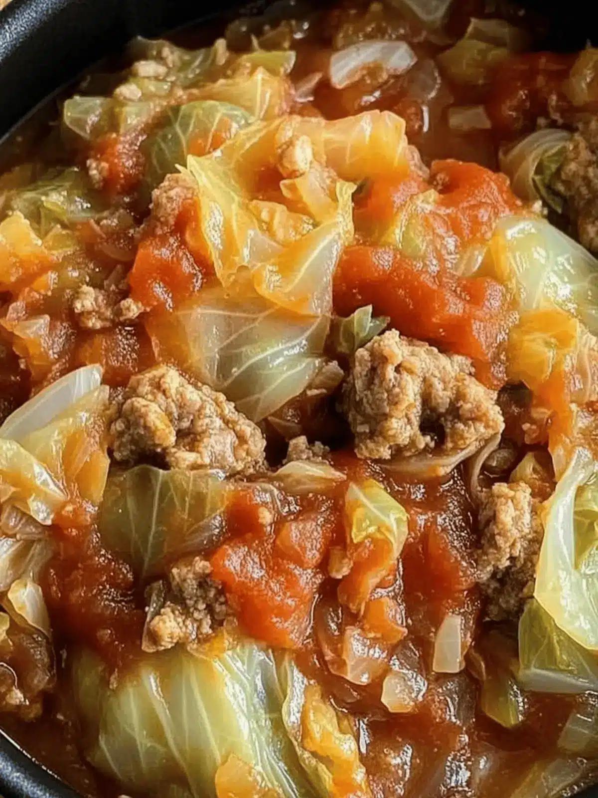 Slow Cooker Unstuffed Cabbage Rolls