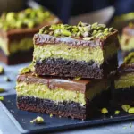 Pistachio Kunafa Brownie